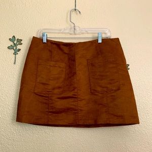 Suede Mini Skirt
